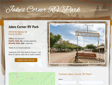 Tablet Screenshot of jakescornerrvpark.com